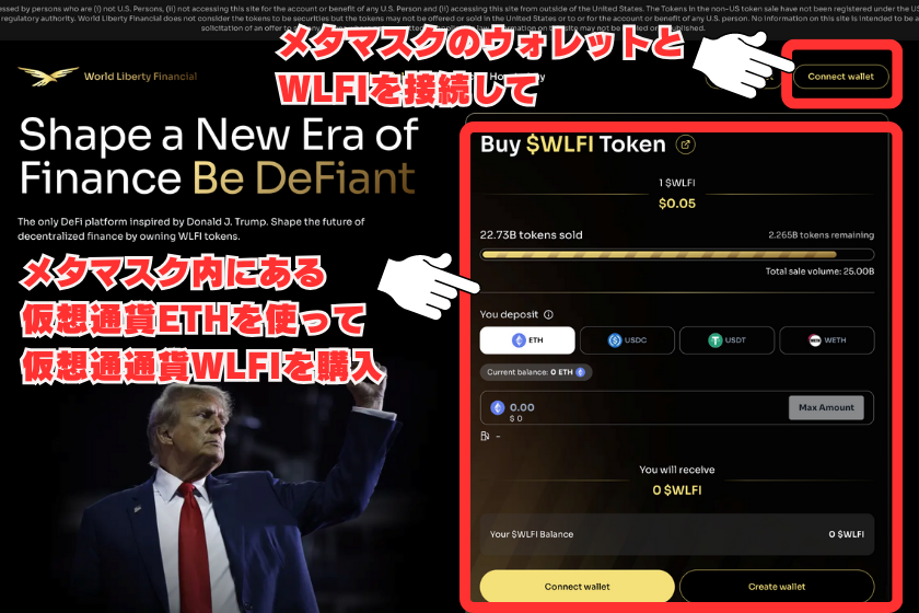 画像１６：仮想通貨WLFI_公式サイトでWLFI購入