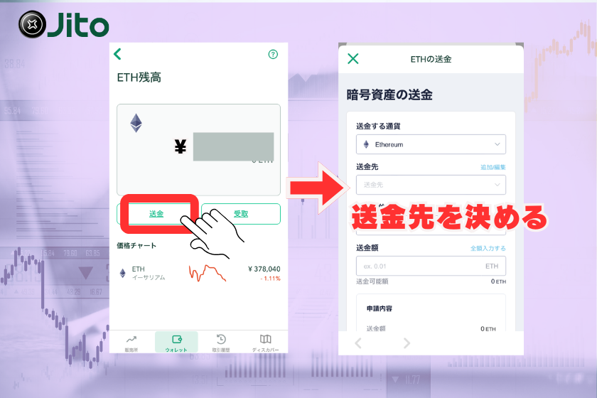 画像８：仮想通貨JITO_ETH送金